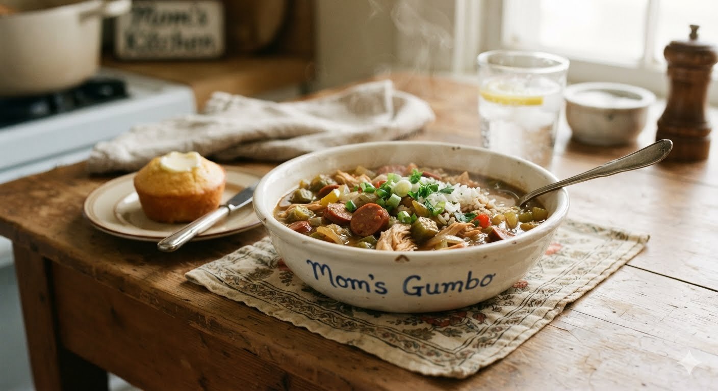Mom's Chicken Gumbo Soup