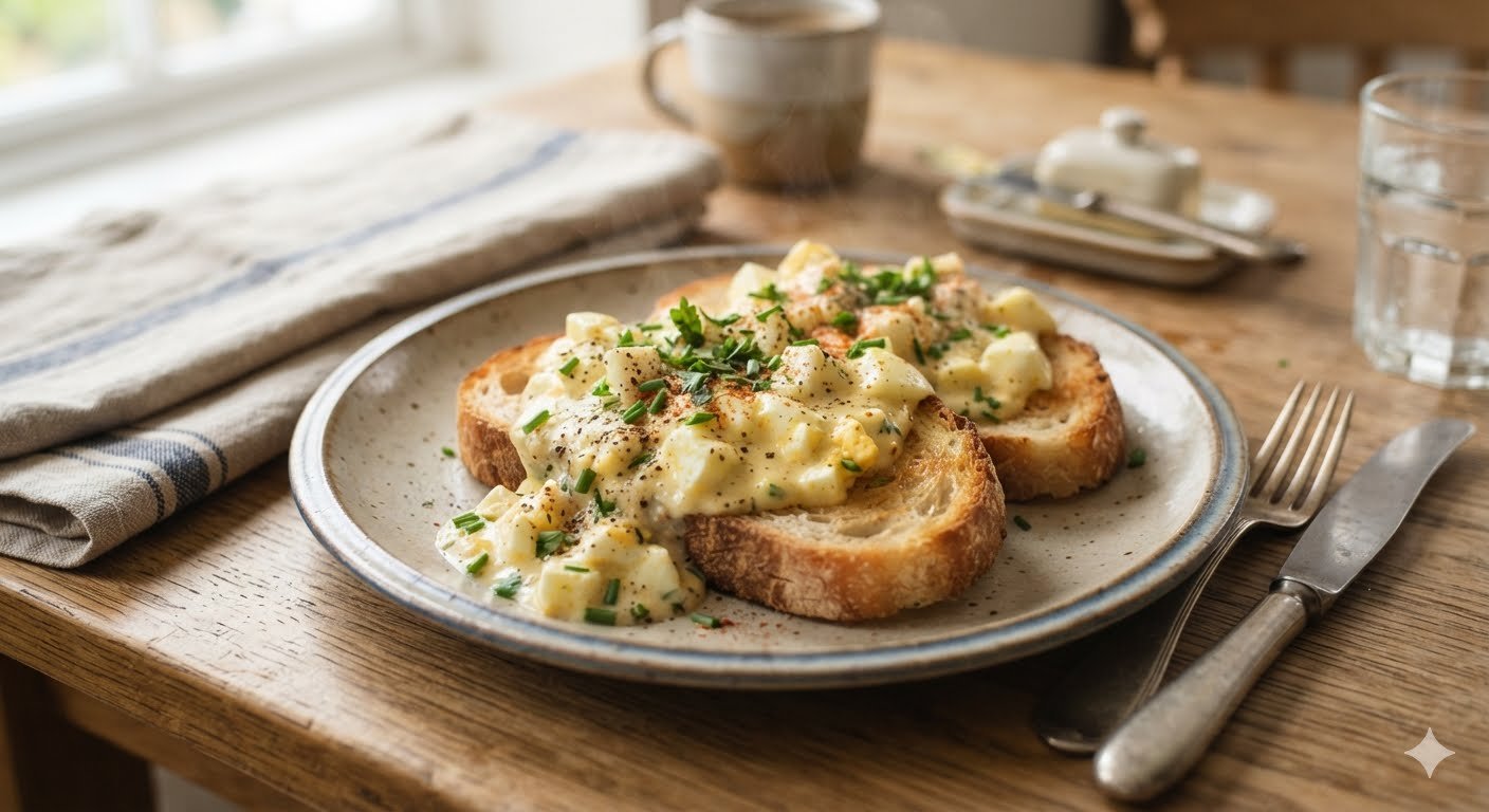 Creamed Eggs on Toast
